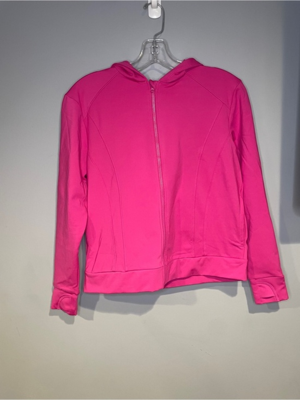 Girls' Bright Pink Hooded Zip Up Jacket Size XL 14-16